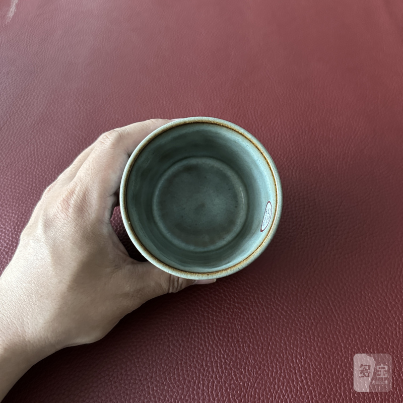 清雍正 仿钧釉杯 - 图7